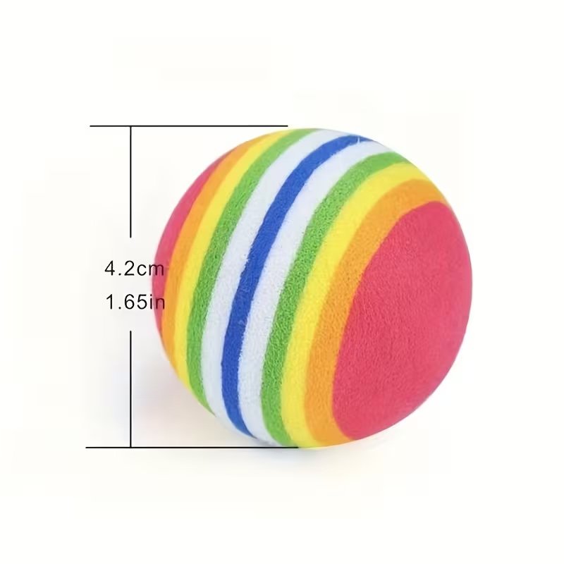 Rainbow Foam Balls for Cats - Image 3