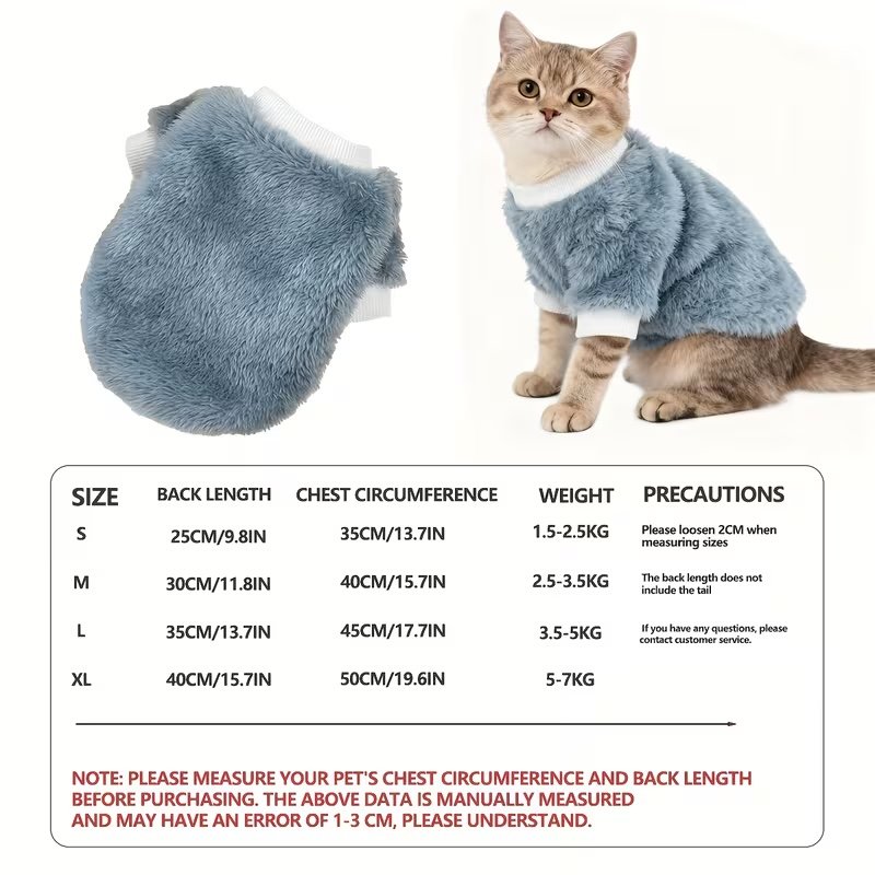Cute Plush Cat Sweatshirt - Image 3