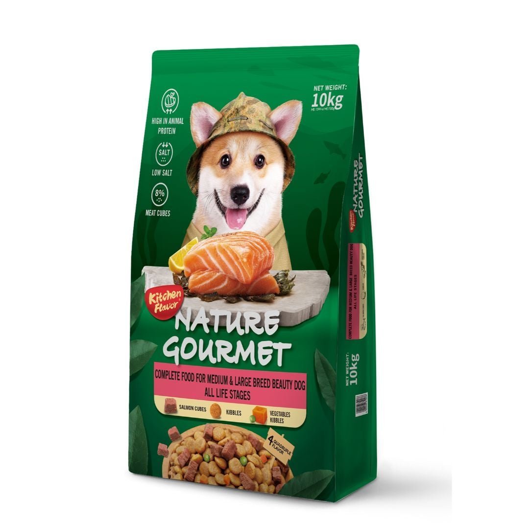 Kitchen Flavor Dog 10kg Nature Gourmet Salmon For Beauty Dog For All Life Stages