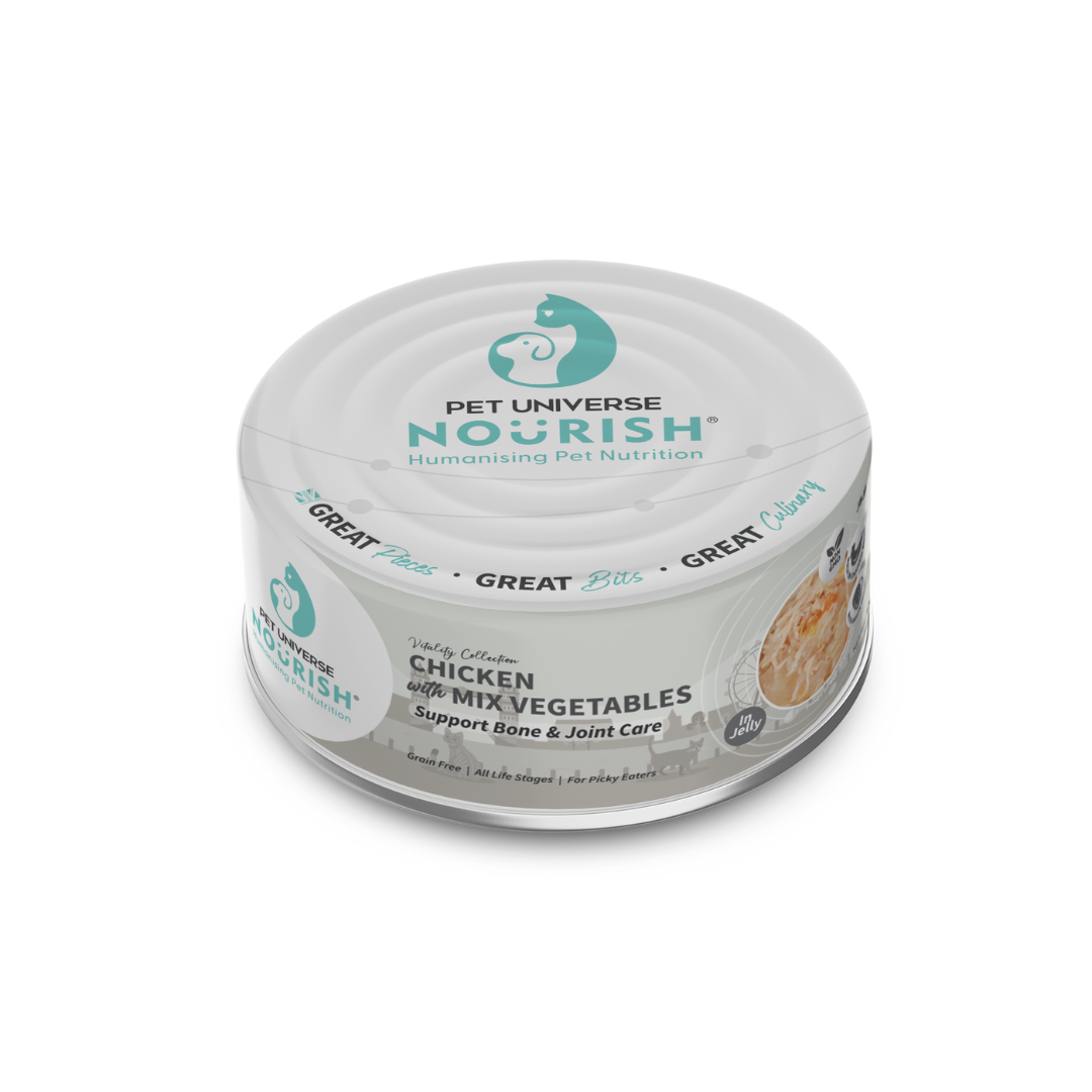 Pet Universe Nourish Cat Vitality 70g Chicken With Mix Vegetables In Jelly Wet Cat Food